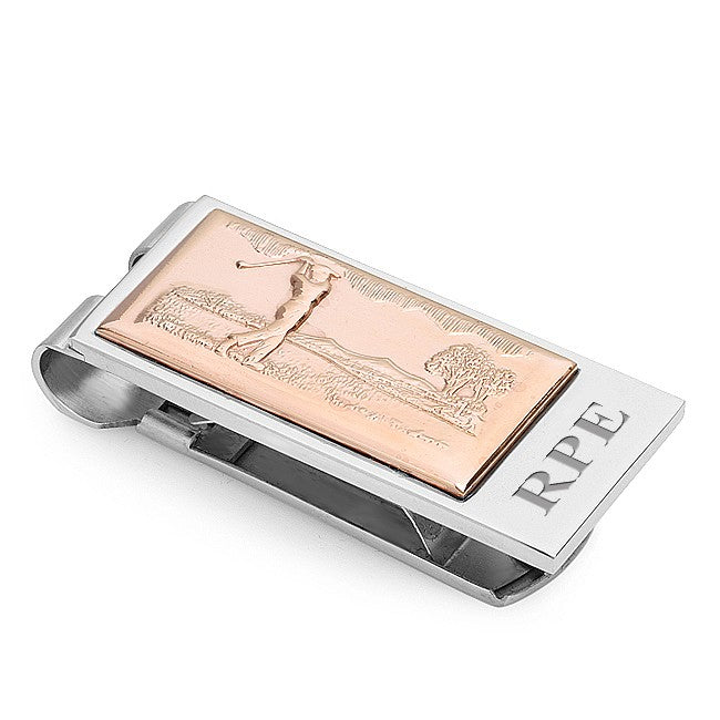 Swinging Golfer Money Clip - Executive Gift Shoppe