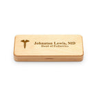 Elegance Collection Maple Wood Personalized Pen & Pencil Set for Doctors