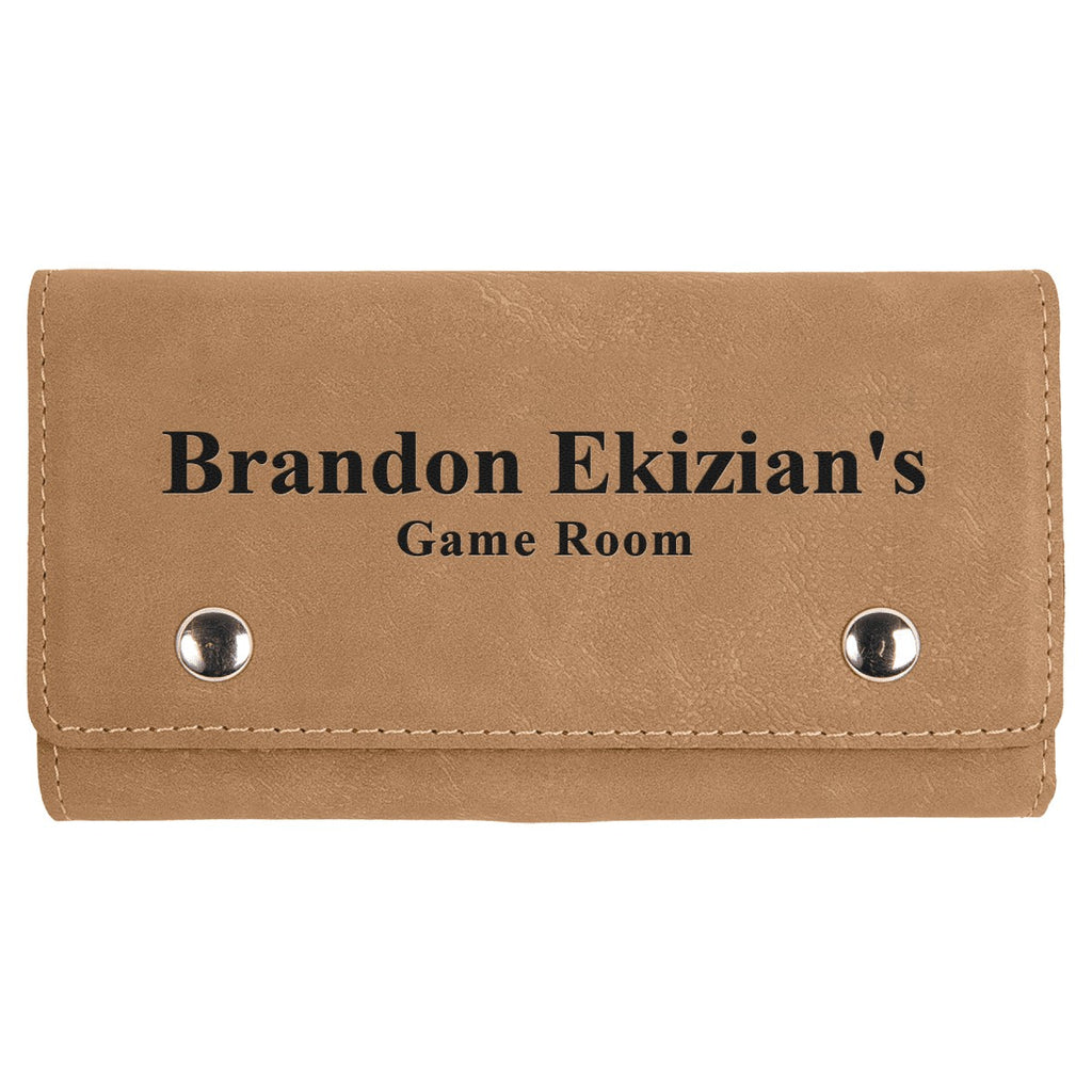Personalized Light Brown Playing Cards & Dice Set