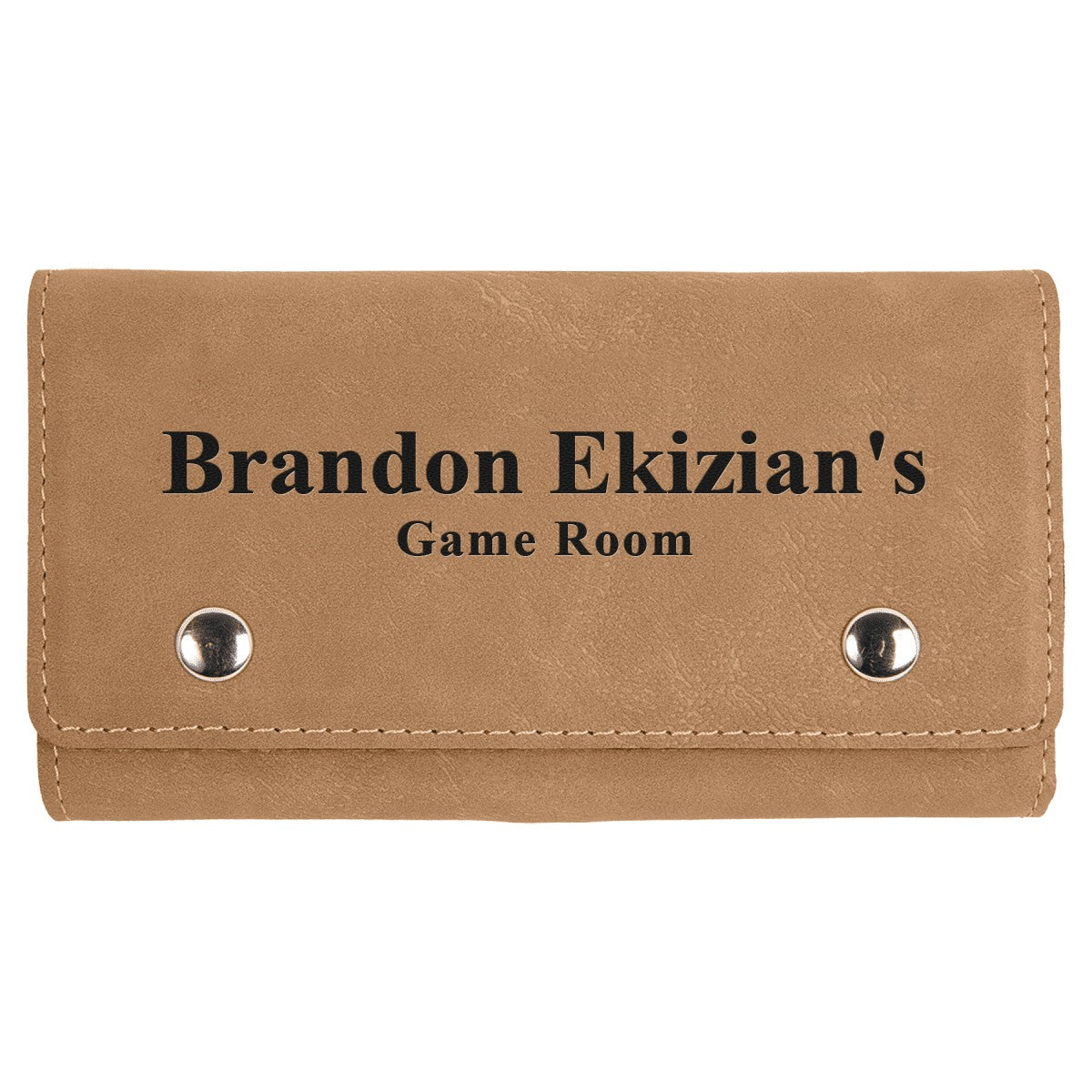 Personalized Light Brown Playing Cards & Dice Set