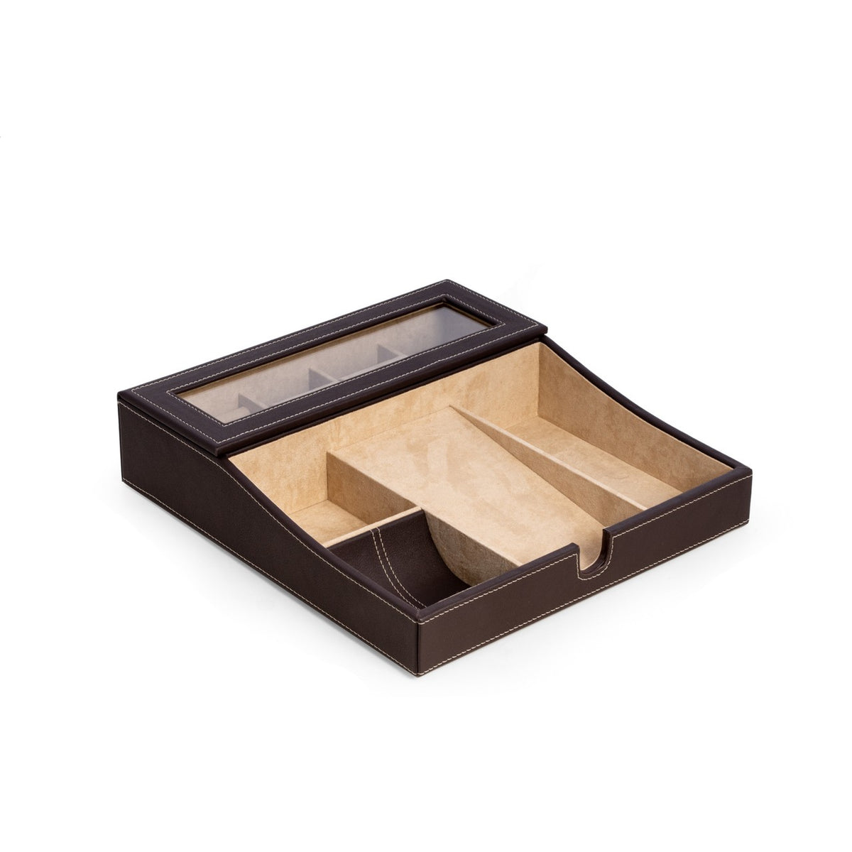 Leather Valet Box With Phone Tray