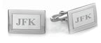 Sterling Silver Frame Collection Engravable Cufflinks