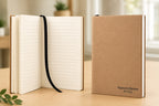 Personalized Light Brown Journal with Black Satin Bookmark