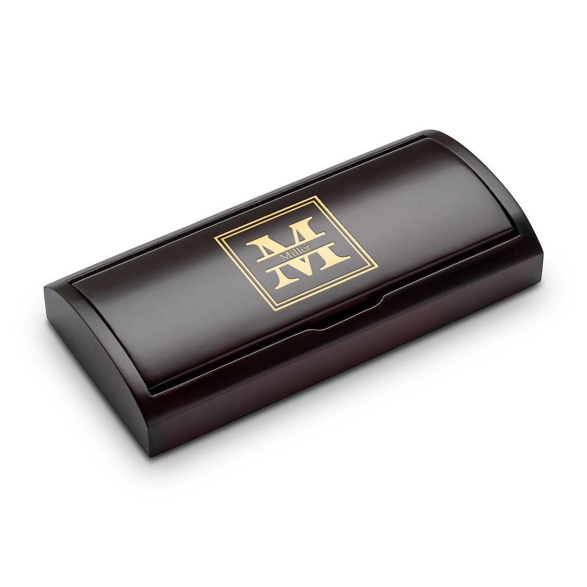Split Monogram Theme Personalized Pen & Pencil Set with Wood Box