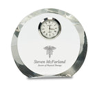 Physical Therapist Personalized Round Premier Crystal Clock