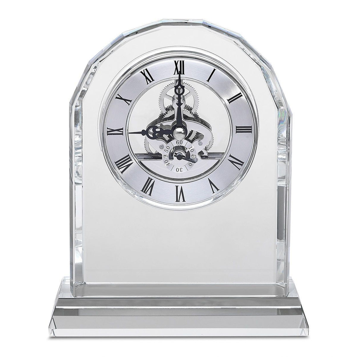 Solid Crystal Personalized Quartz Clock With Arched Top