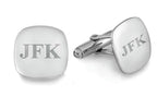 Sterling Silver Cushion Collection Engravable Cufflinks