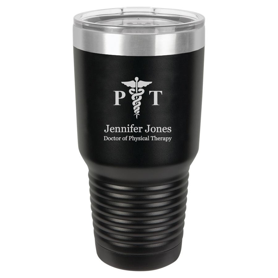Physical Therapist Emblem Personalized 30 Ounce Tumbler