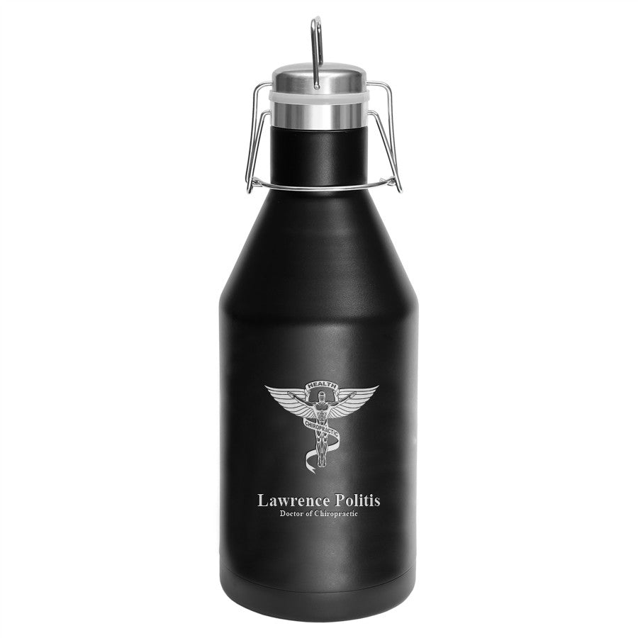 Chiropractor Emblem Personalized 64 Ounce Growler