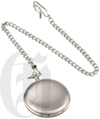Silver Tone Quartz Charles Hubert Pocket Watch & Chain #3940 - Executive Gift Shoppe