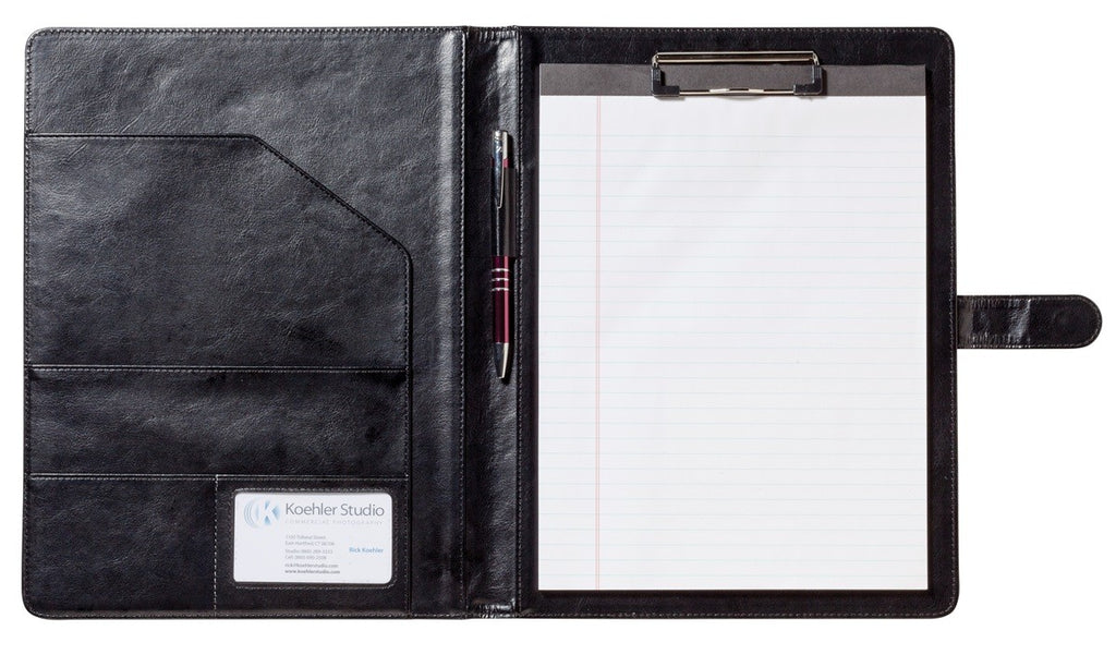 Black & Gold Personalized Portfolio with Notepad