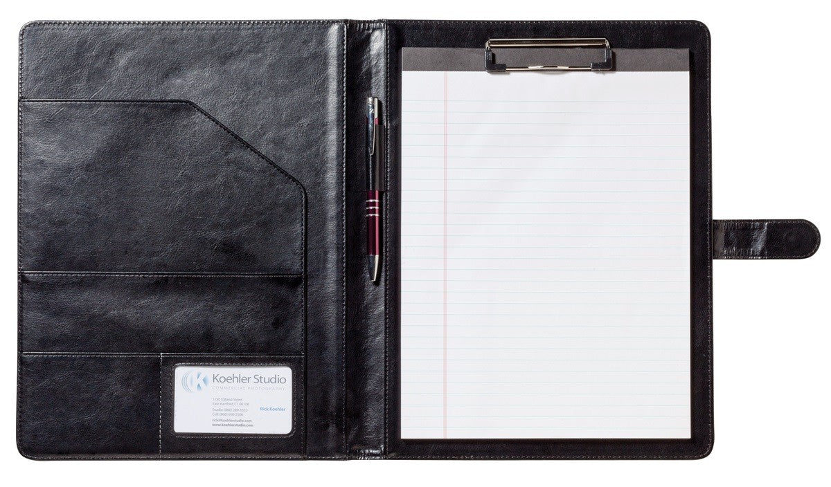Black & Gold Personalized Portfolio with Notepad