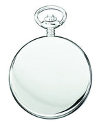 Silver Charles Hubert Pocket Watch & Chain #3900-W - Executive Gift Shoppe