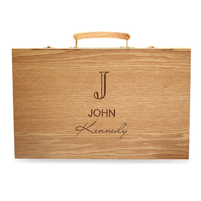 Full Name Monogram Backgammon Set