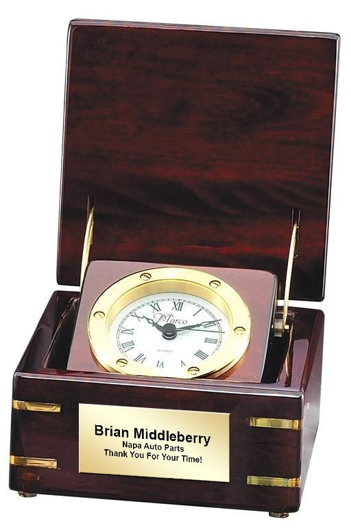 Personalized Pop Up Style Chest Clock with Nautical Bezel
