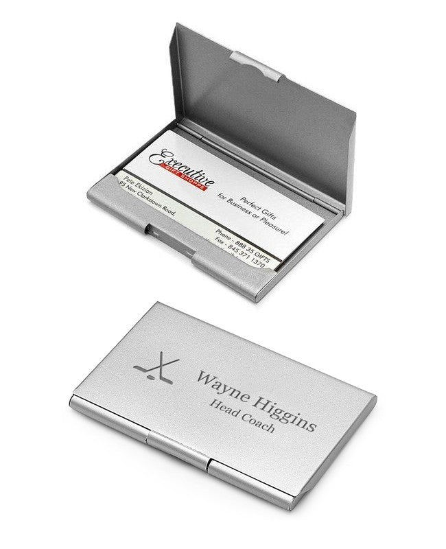 Hockey Themed Personalized Business Card Holder