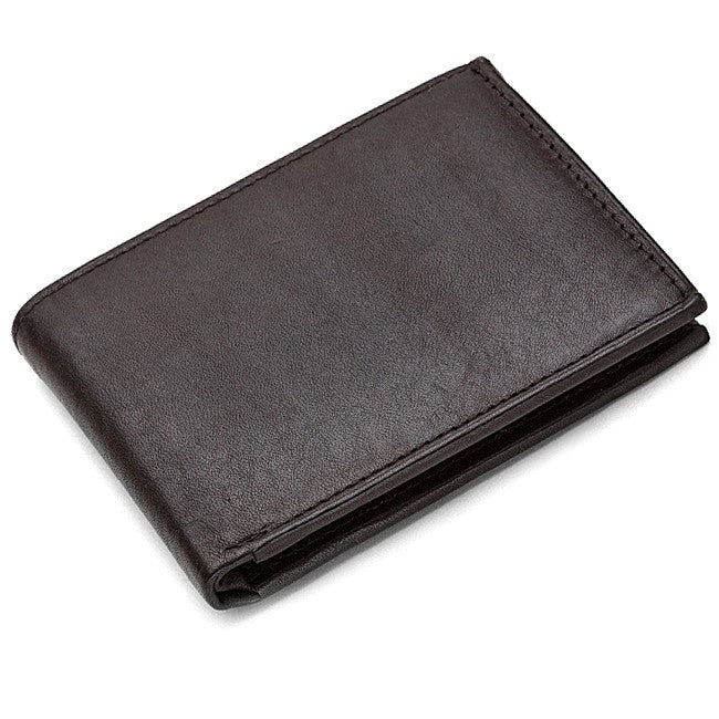 Men's Bifold Wallet with ID Flap & Change Pouch