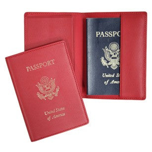 Foil Stamped Leather Passport Jacket