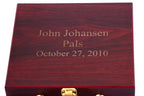 Personalized Rosewood Finish Poker Set