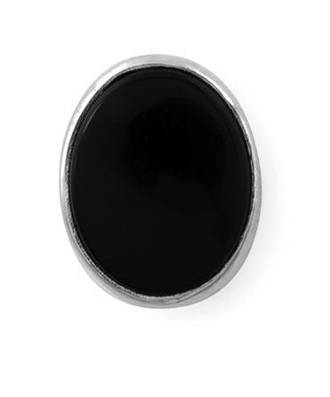 Sterling Silver & Onyx Oval Tie Tack