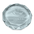 World's Best Dad Round Glass Paperweight