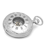 Silver Mechanical Charles Hubert Pocket Watch and Chain #3564 - Executive Gift Shoppe