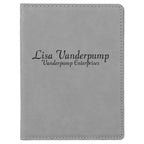 Personalized Gray Passport Holder