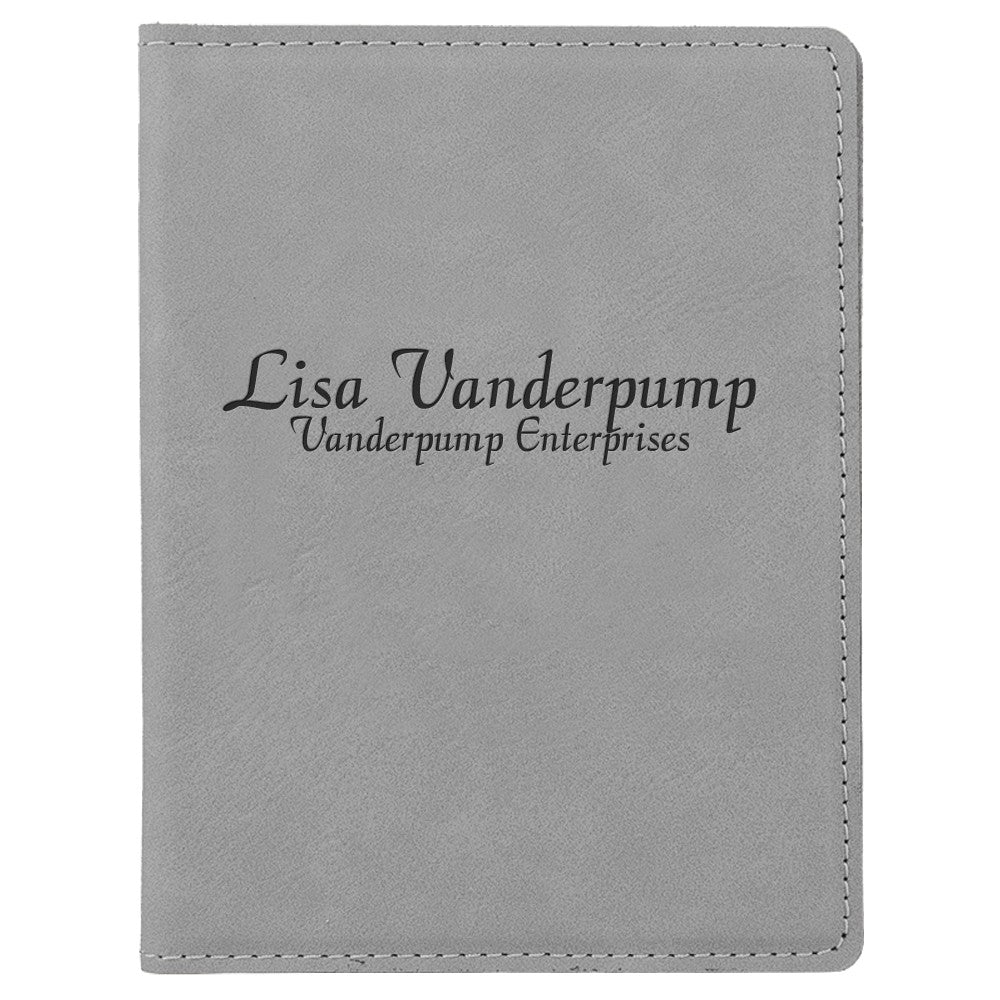 Personalized Gray Passport Holder