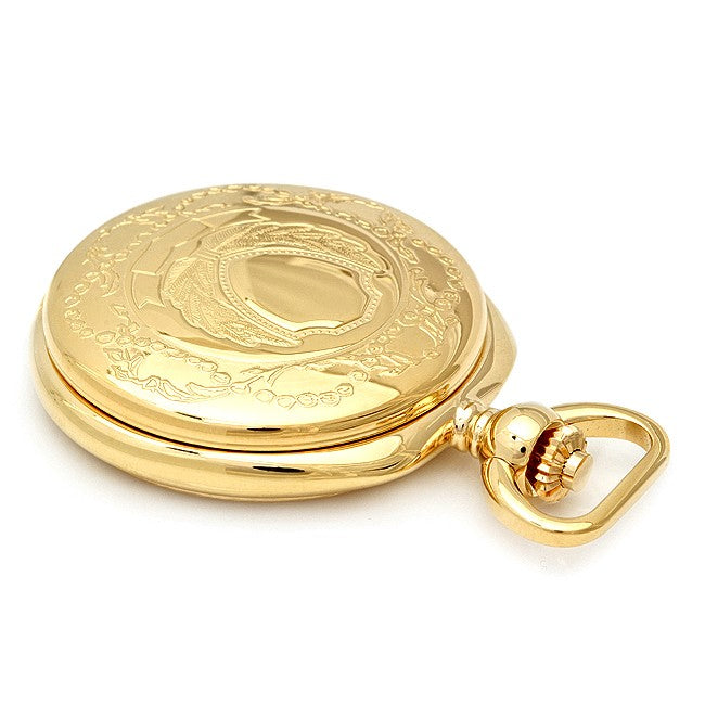 Gold Quartz Charles Hubert Pocket Watch & Chain #3781 - Executive Gift Shoppe