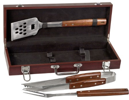 Monogram Rosewood Barbecue Set - Executive Gift Shoppe