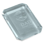 World's Best Dad Rectangular Glass Paperweight