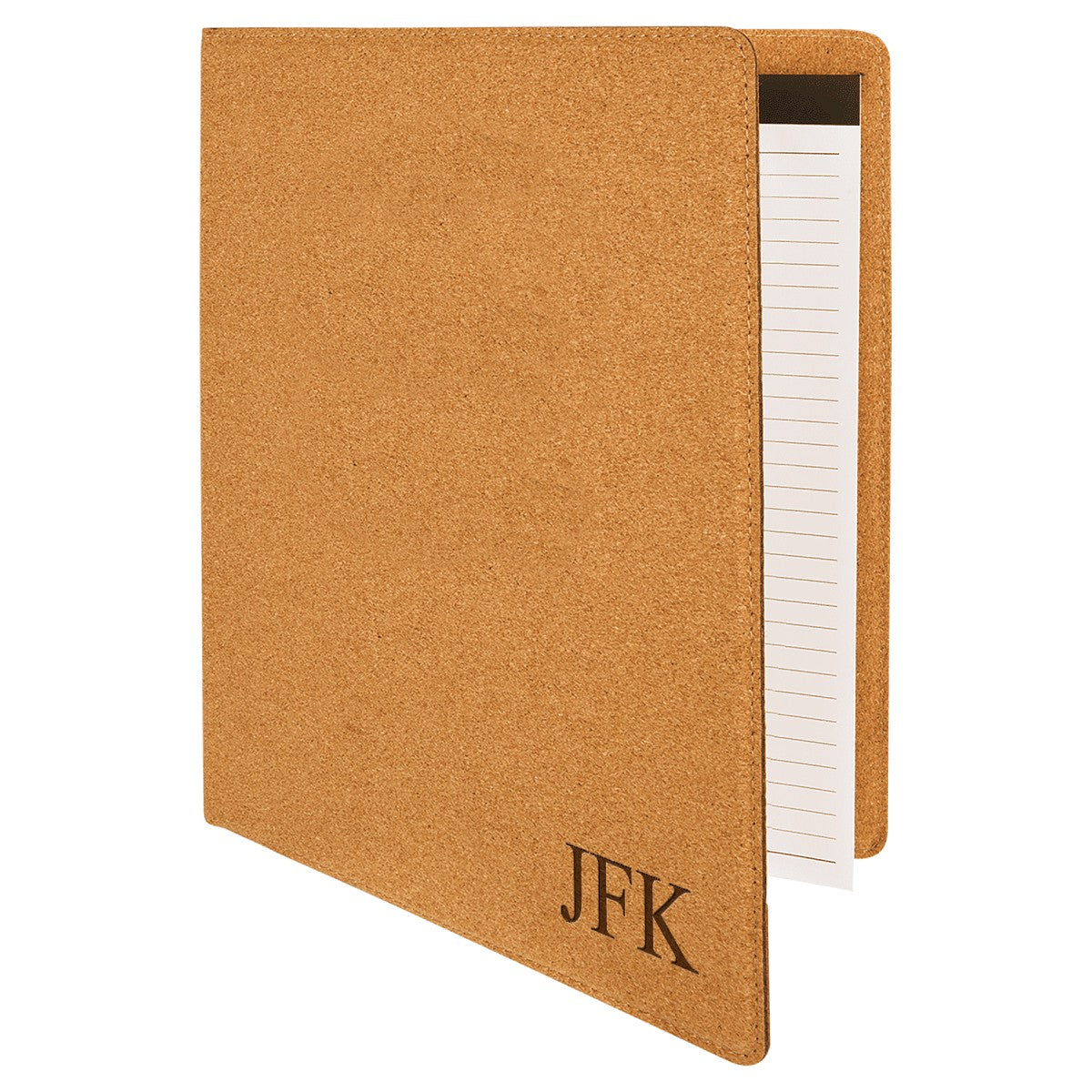Cork Small Portfolio & Notebook with Personalized Initials
