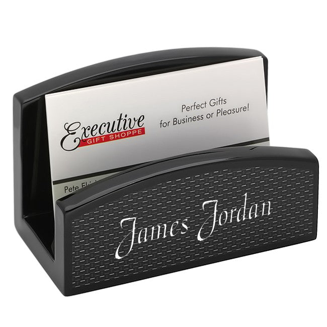 Carbon Fiber Desktop Business Card Holder - Executive Gift Shoppe