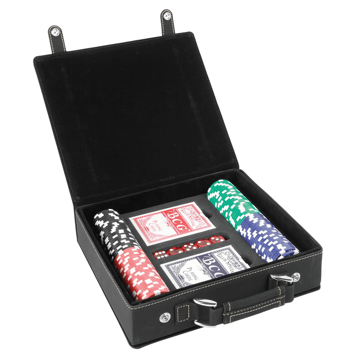 Personalized Black & Gold 100 Chip Poker Set
