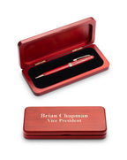 Elegance Collection Cherry Finish Laser Engraved Ballpoint Pen Set - Discontinued