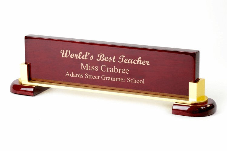 World's Beat Teacher Personalized Desktop Name Plate