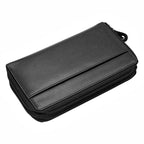 Premium Leather Double Zipper Closing Lady's Checkbook Clutch