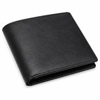 Executive Collection RFID Blocking Black Leather Hipster Wallet