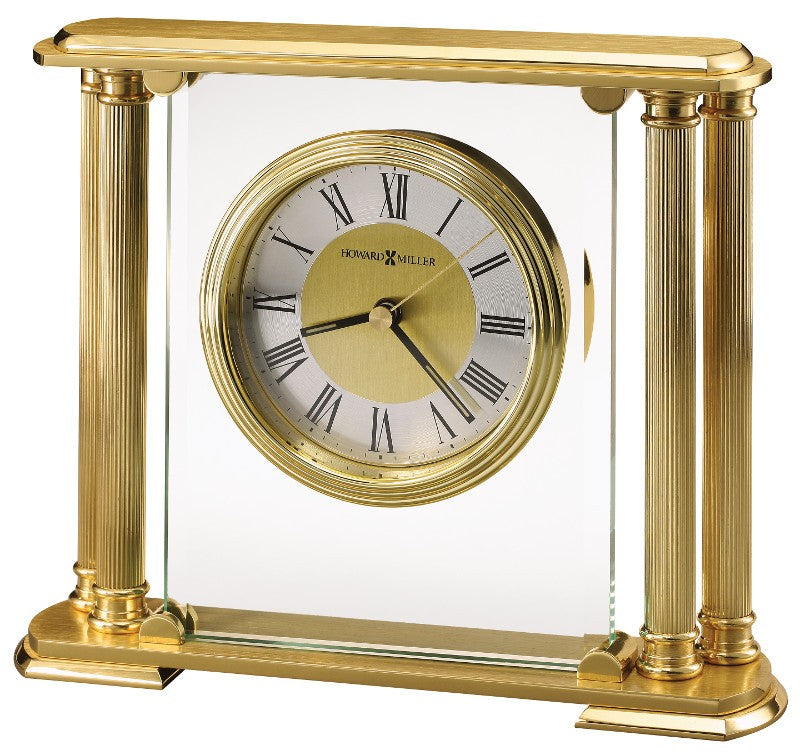 Athens Solid Brass Table Clock by Howard Miller