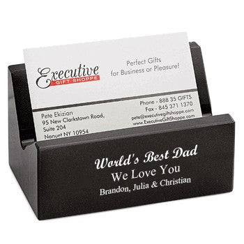 World's Best Dad Desktop Business Card Holder - Executive Gift Shoppe