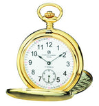Gold Charles Hubert Pocket Watch & Chain #3907-GRR - Executive Gift Shoppe