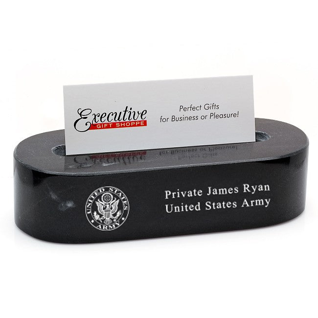 US Army Desktop Business Card Stand - Executive Gift Shoppe