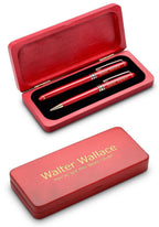 Elegance Collection Personalized Cherrywood Ballpoint Pen & Fountain Pen Set