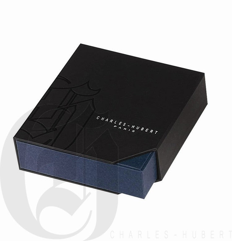 Silver Mechanical Charles Hubert Pocket Watch & Chain #3804 - Executive Gift Shoppe