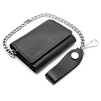 Trifold Biker Wallet with Chain