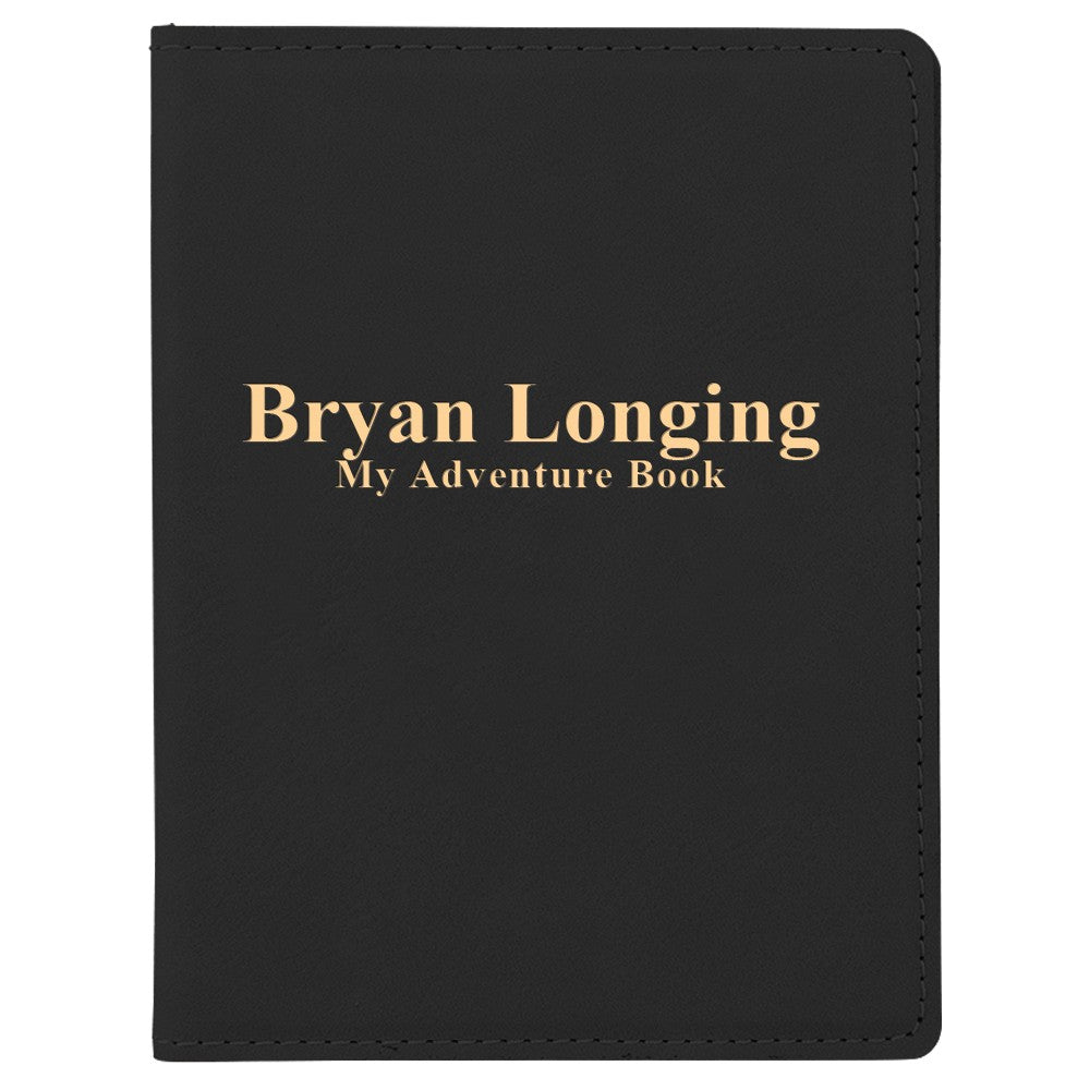 Personalized Black & Gold Passport Holder