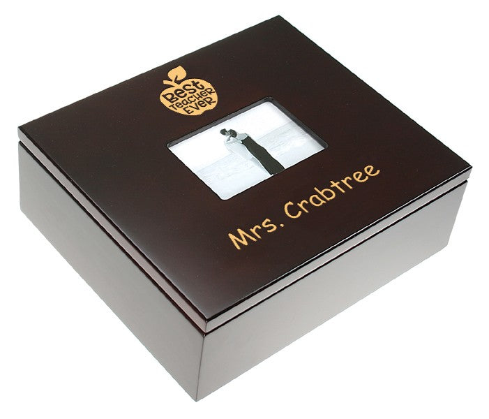Best Teacher Ever Treasure Box with Photo Frame