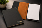 Black Portfolio & Notebook with Personalized Initials
