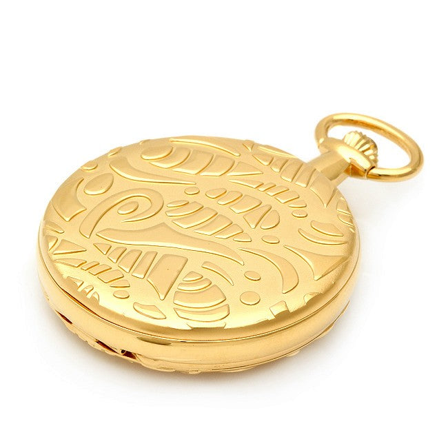Gold Mechanical Charles Hubert Pocket Watch & Chain #3842 - Executive Gift Shoppe