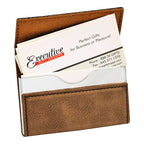 Personalized Rustic Brown Business Card Case